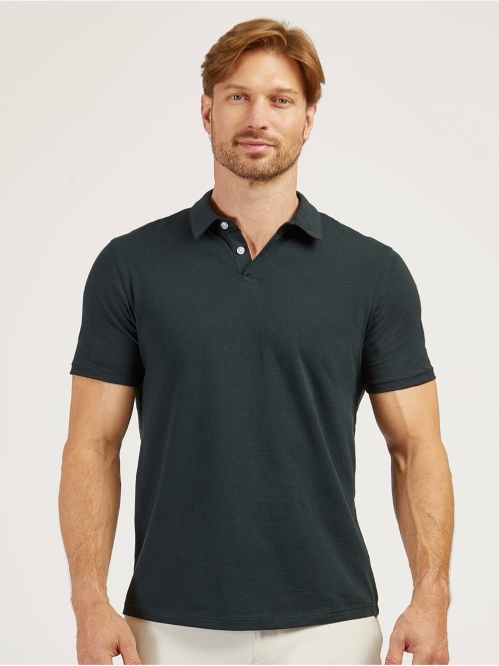 Mott & Bow Men's Navy Short Sleeve Jersey Sueded Polo NWOT - XL